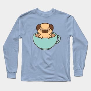 Cute and Kawaii Adorable Pug Long Sleeve T-Shirt